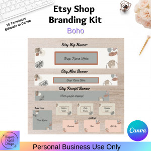 Boho Etsy Shop Branding Kit