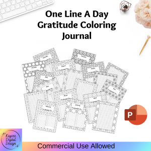 One Line a Day - Gratitude Coloring Journal