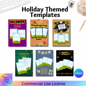 Holiday Themed Templates - Pins & Etsy Shop Banners
