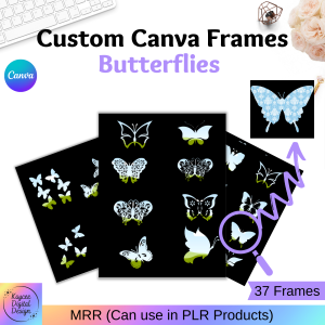 Butterflies - 37 Custom Canva Frames