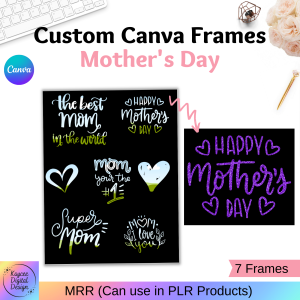 Mothers Day Wording - 7 Custom Canva Frames