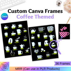 Coffee Themed - 36 Custom Canva Frames