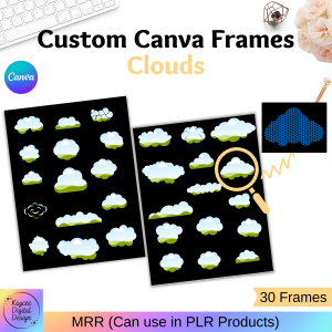 Clouds - 30 Custom Canva Frames