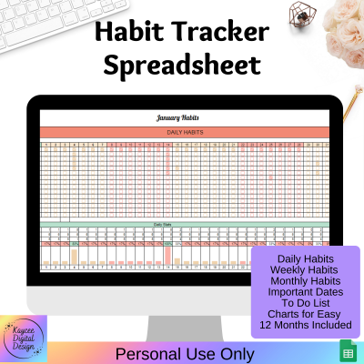 Habit Tracker Spreadsheet