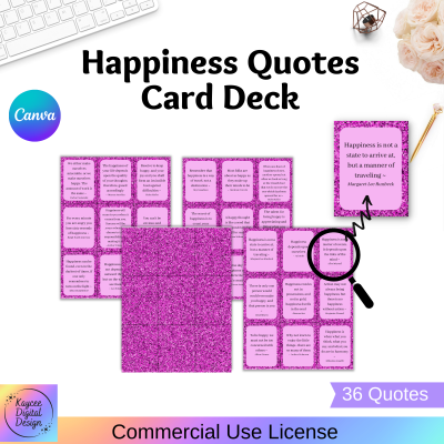 Happiness Quotes Card Deck