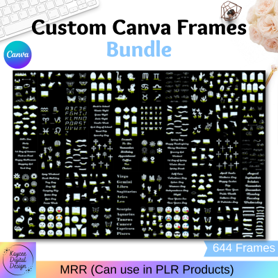 Custom Canva Frames Bundle (20 Sets)