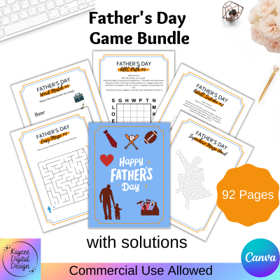 Father's Day Themed - Activity Game Bundle